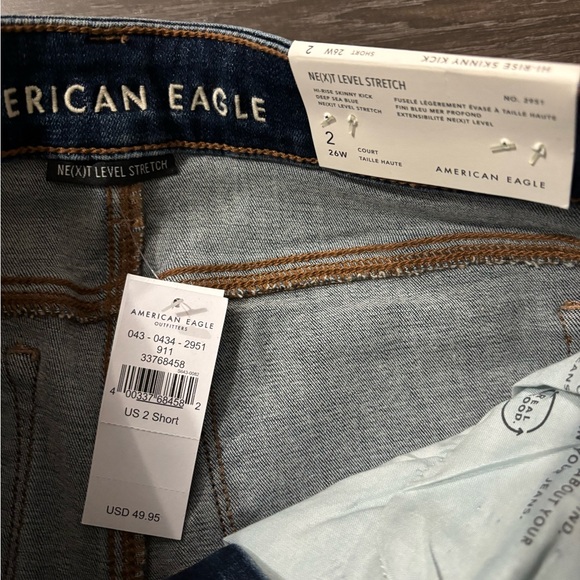 American Eagle Outfitters Dark Blue Flare Jeans - Picture 3 of 4